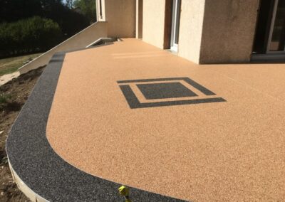 terrasse en granulat de marbre