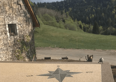 terrasse en granulat de marbre